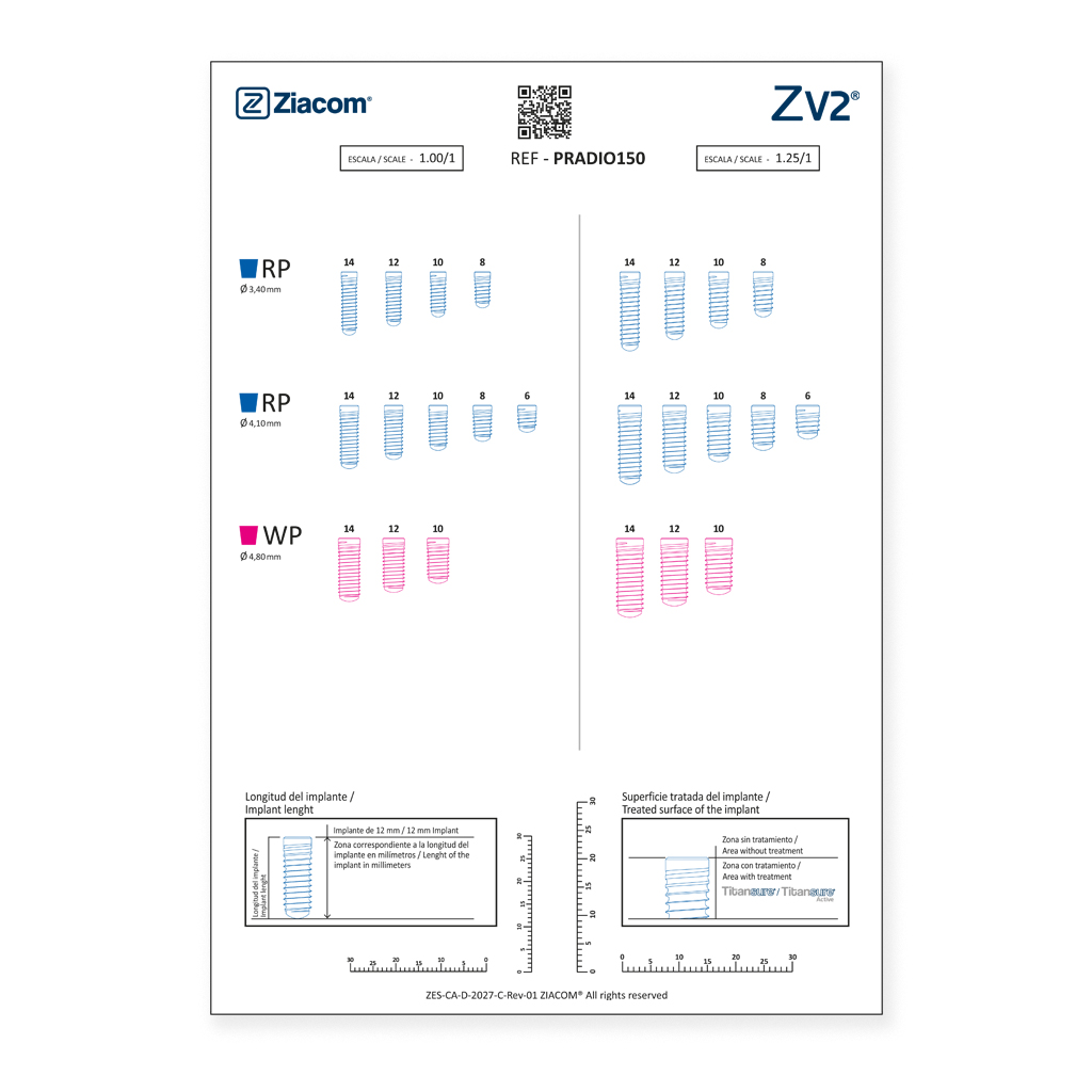 Plantilla radiográfica ZV2 