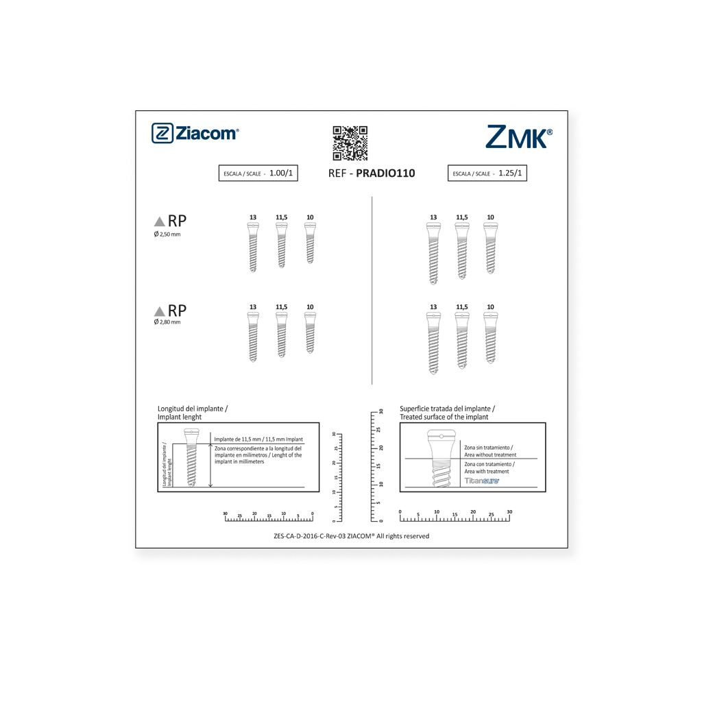 Guia radiográfica ZMK