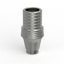 Mechanised base abutment + Castable abutment. Conical connection